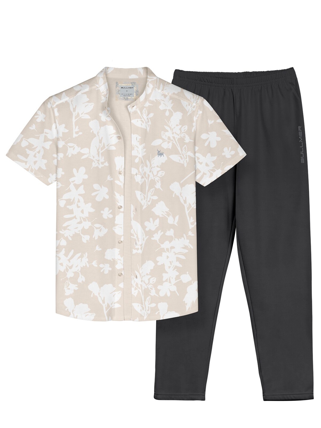 

HELLCAT Printed Shirt with Trousers, Beige