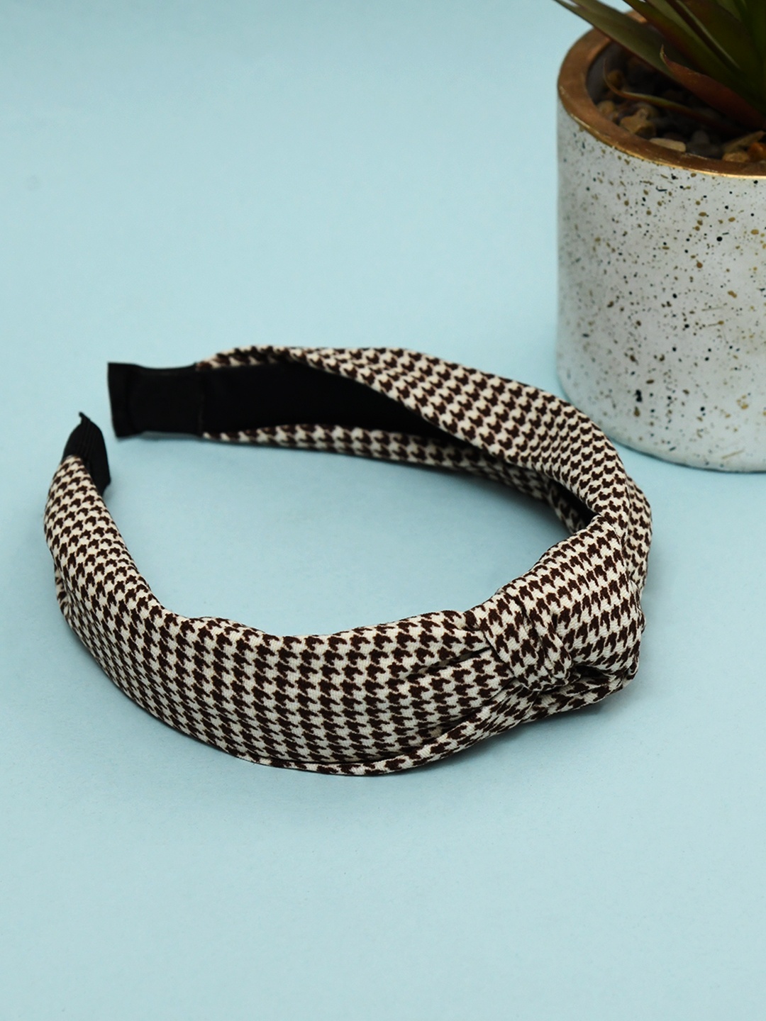 

FUNKRAFTS Checked Hairband, Brown