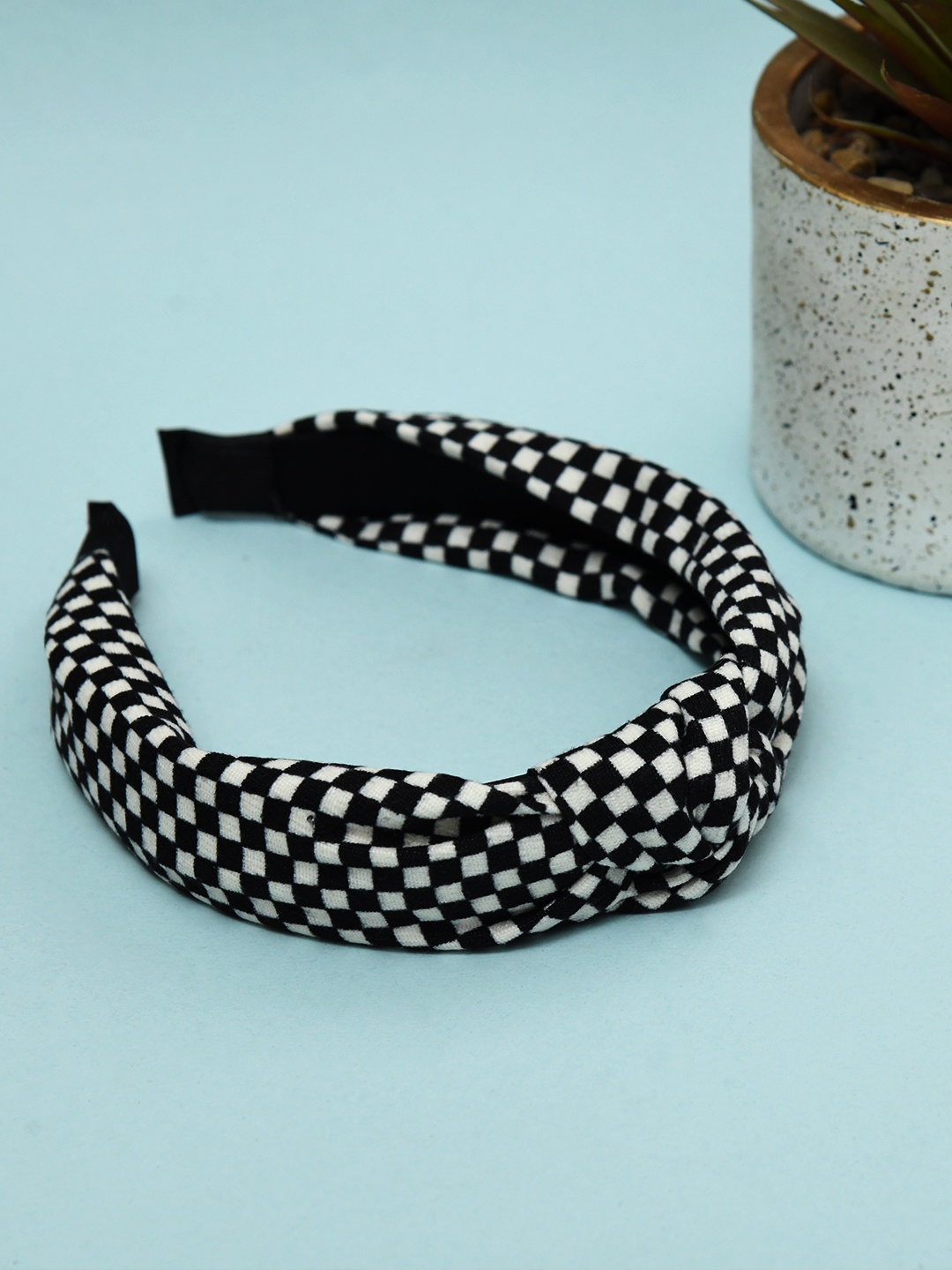 

FUNKRAFTS Checked Hairband, Black