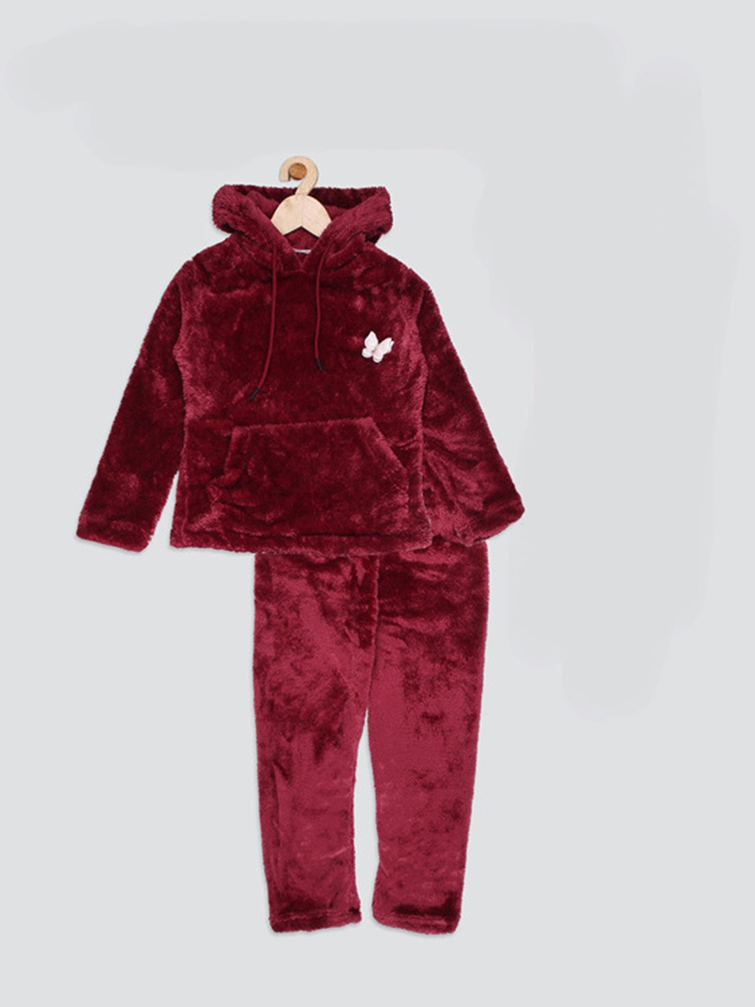 

PAMPOLINA Girls Hooded Fleece Tracksuit, Maroon