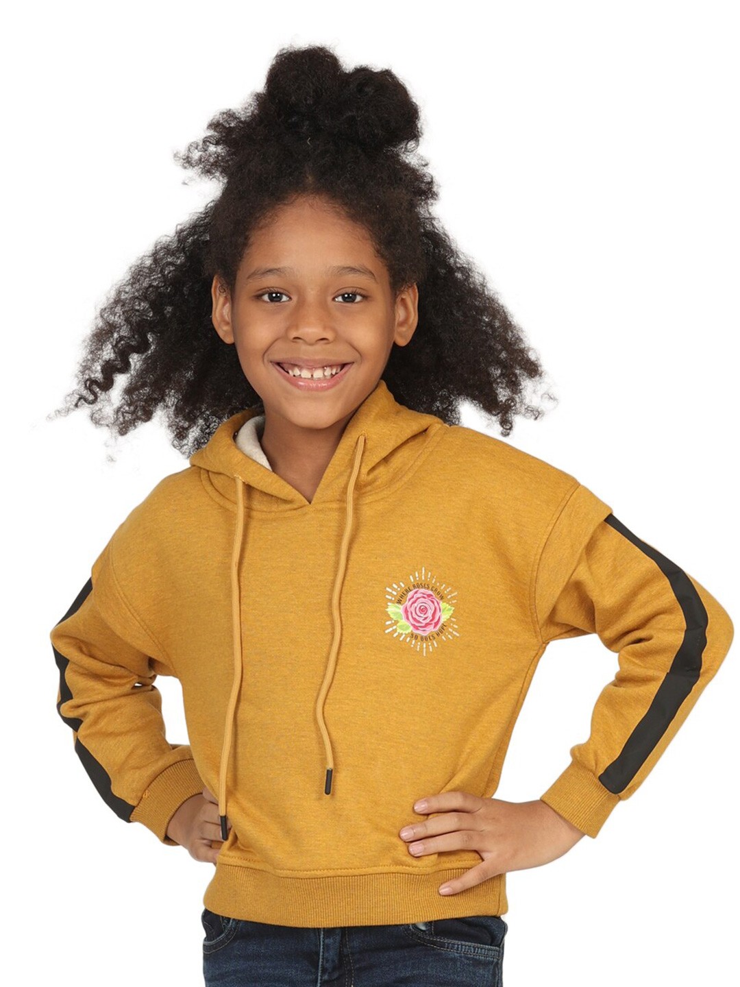

PAMPOLINA Girls Hooded Fleece Sweatshirt, Mustard