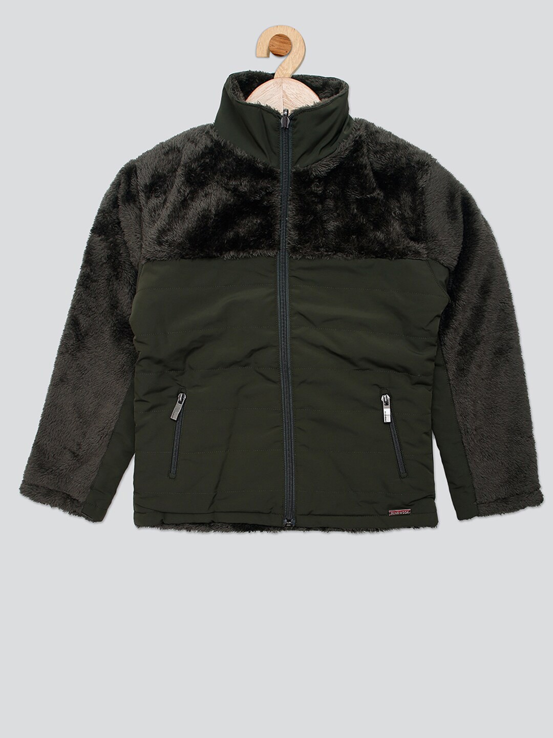 

PAMPOLINA Girls Fleece Lightweight Padded Jacket, Olive
