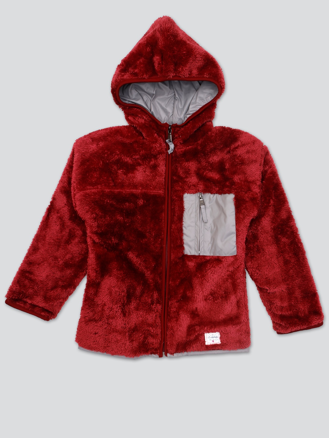 

PAMPOLINA Girls Hooded Front Open Sweatshirt, Maroon