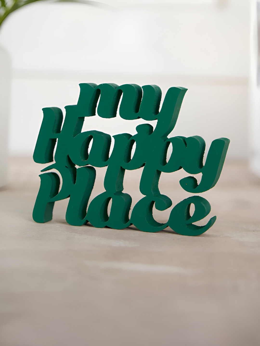 

DecorTwist Green Wooden Curio Showpiece