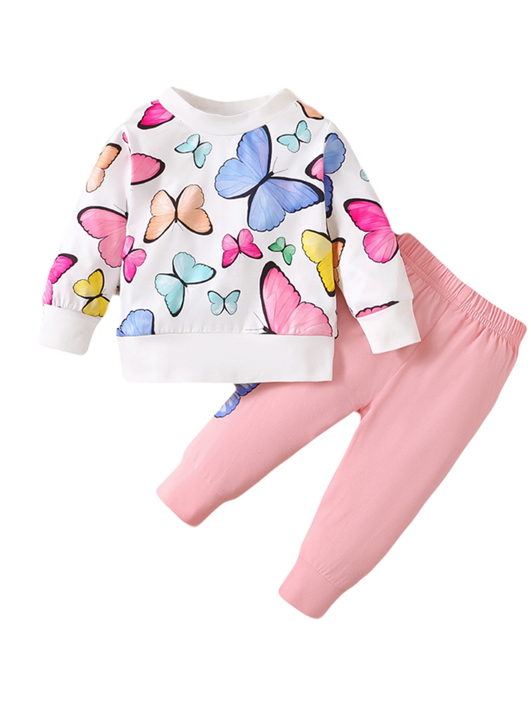 

StyleCast Infant Girls Pink & White Printed Top with Pyjamas