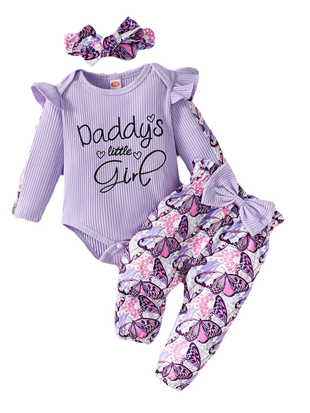 

StyleCast Girls Purple & White Typography Printed Top with Pyjamas