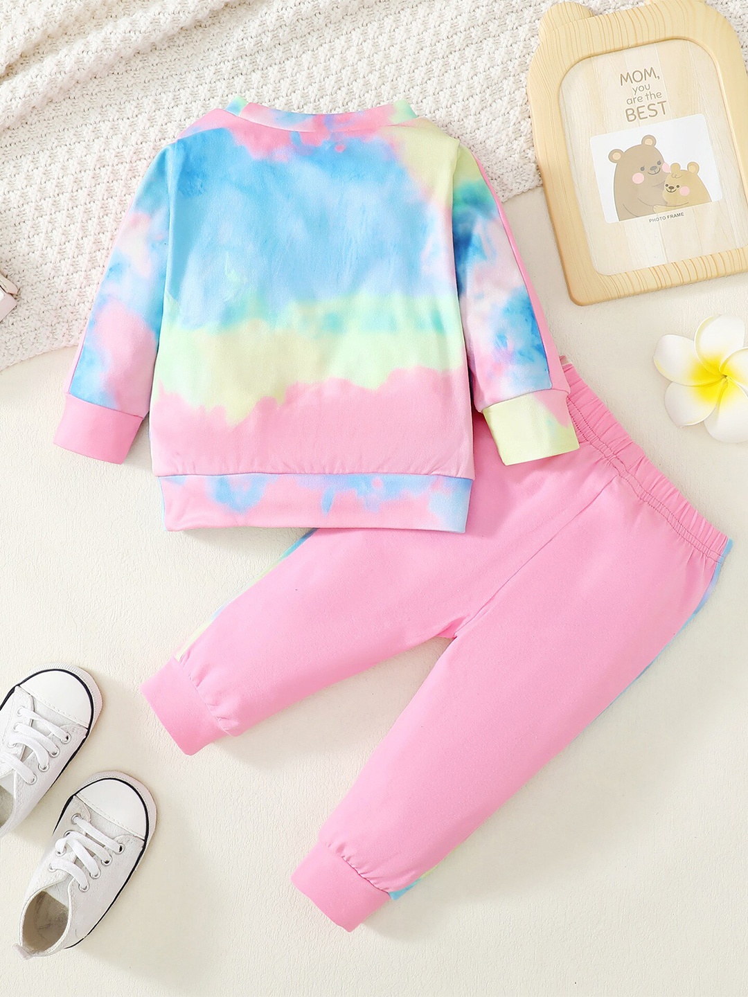 

StyleCast Girls Blue & Pink Dyed Sweatshirt With Pyjamas