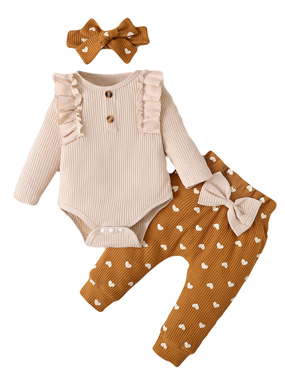 

StyleCast Infant Girls Beige & Mustard Leotard with Pyjamas