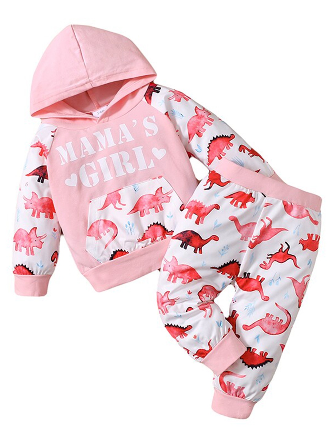 

StyleCast Girls Pink & White Printed Top With Pyjamas
