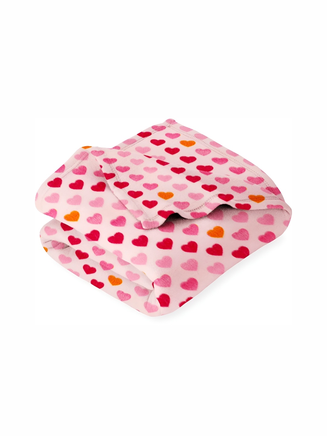 

bsb home Pink & Red Abstract Printed AC Room 210 GSM Single Bed Blanket