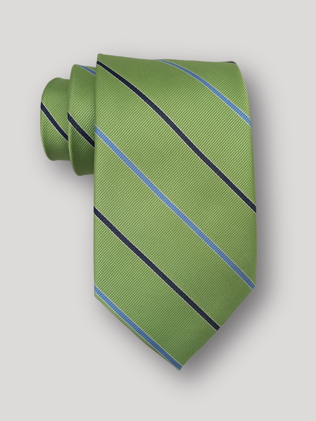 

The Tie Hub Men Striped Broad Tie, Green