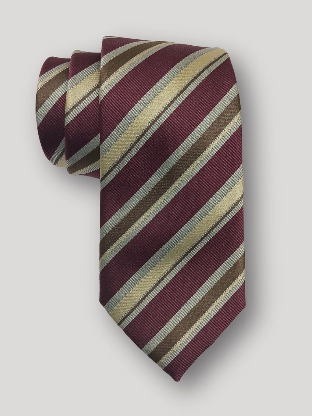 

The Tie Hub Striped Silk Broad Tie, Purple