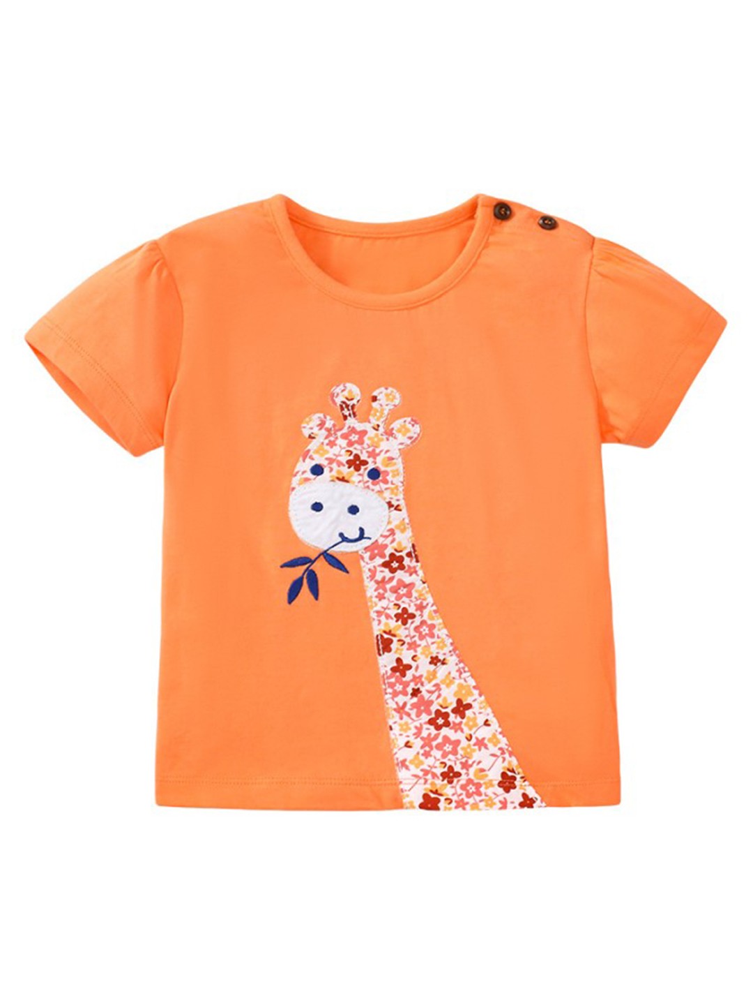 

StyleCast Infant Girls Orange Coloured Graphic Printed Cotton T-shirt
