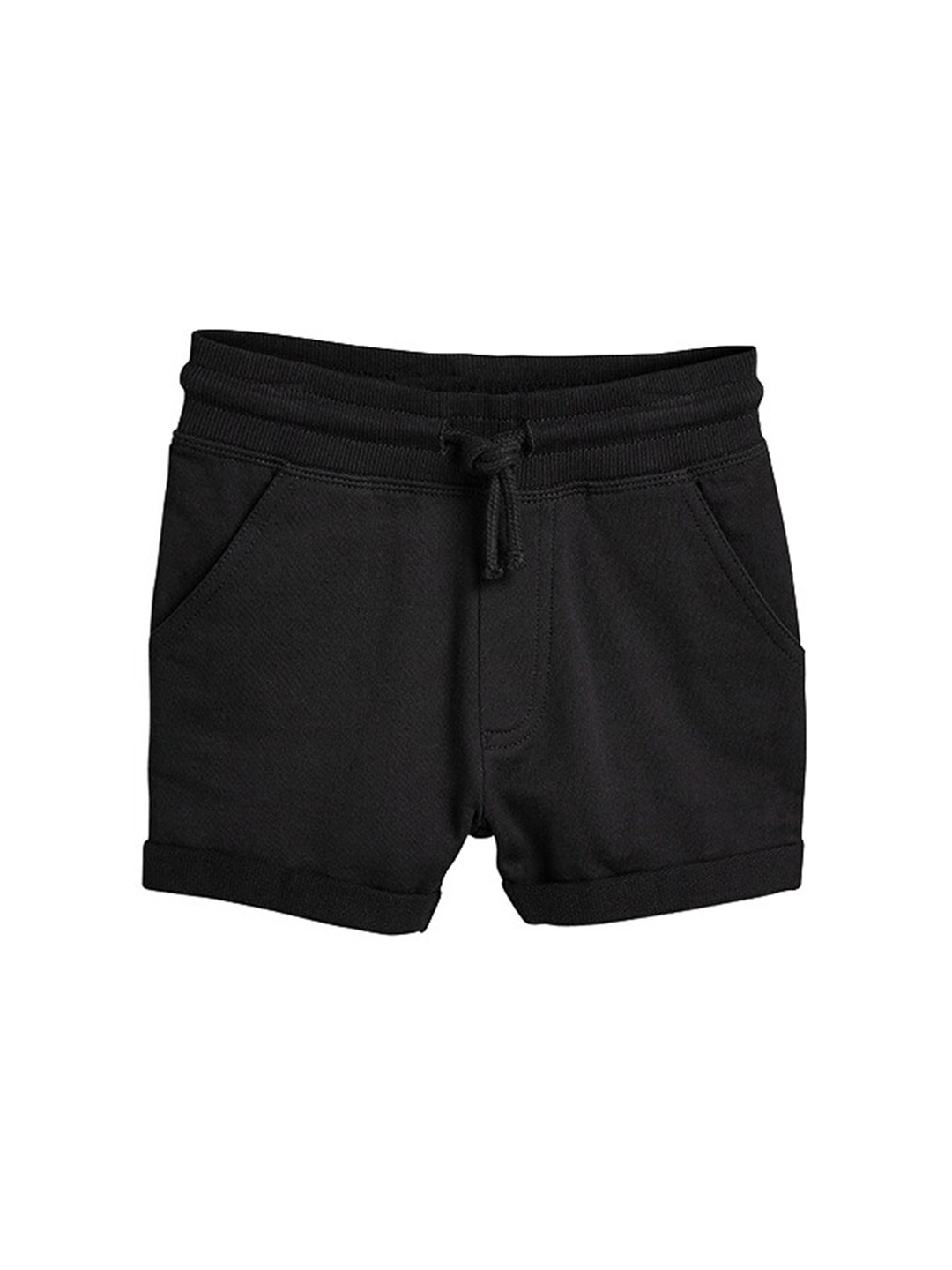 

StyleCast Boys Black Mid-Rise Cotton Shorts