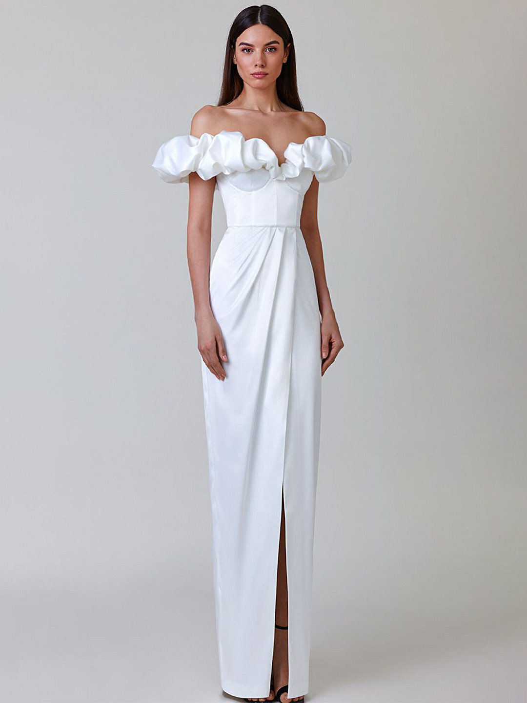 

LULU & SKY Off-Shoulder Maxi Dress, White