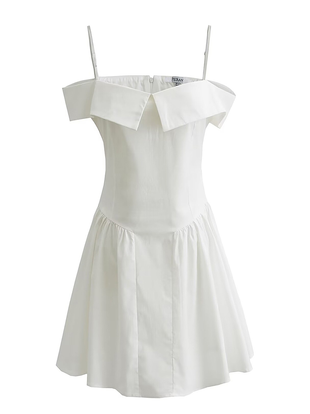 

LULU & SKY Cold-Shoulder Peplum Dress, White