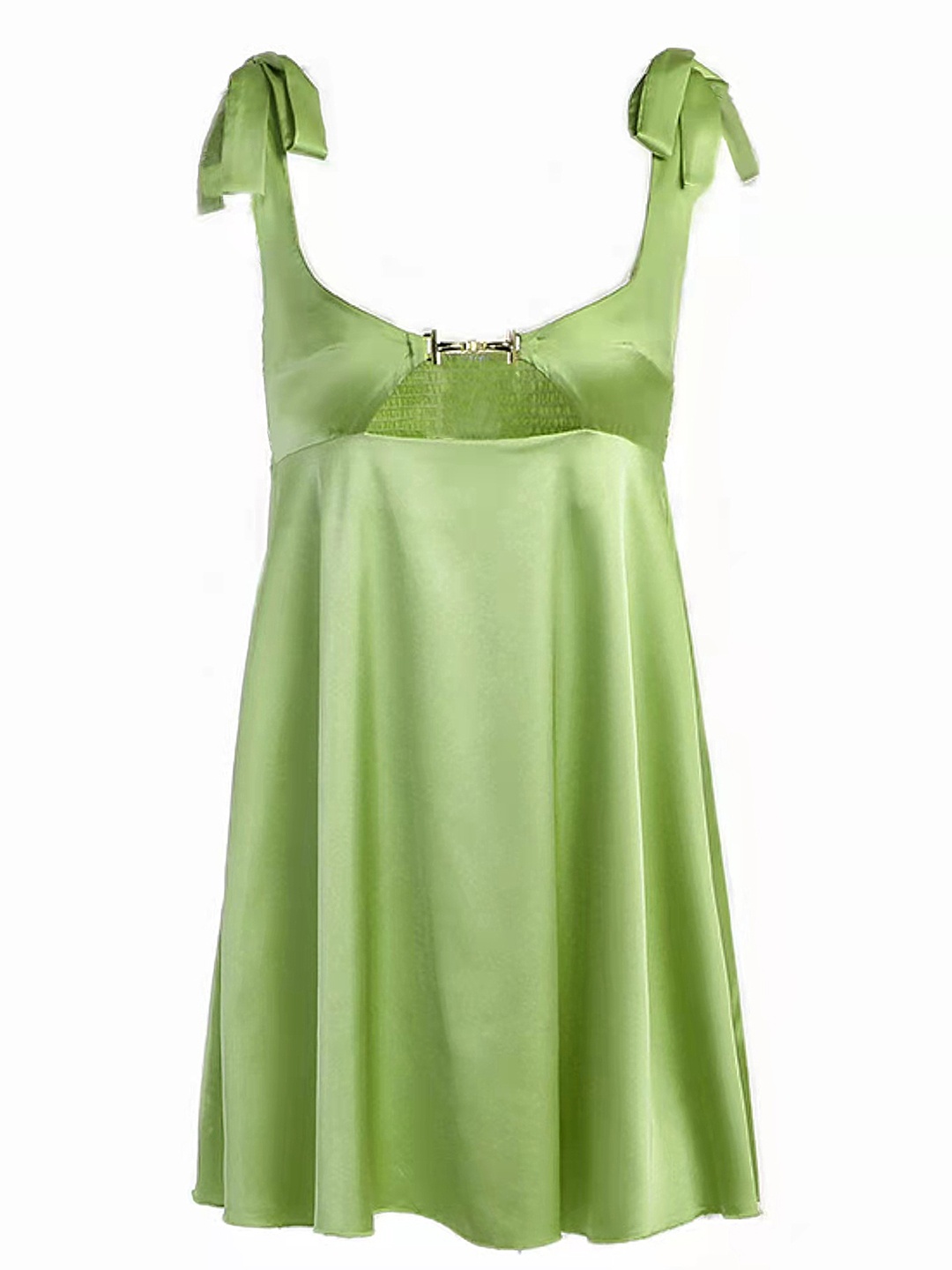 

LULU & SKY Shoulder Straps A-Line Dress, Green