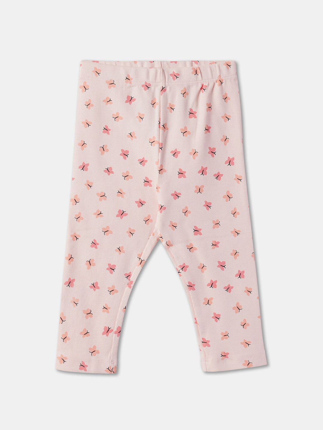 

R&B Infant Girls Printed Cotton Ankle-Length Leggings, Pink