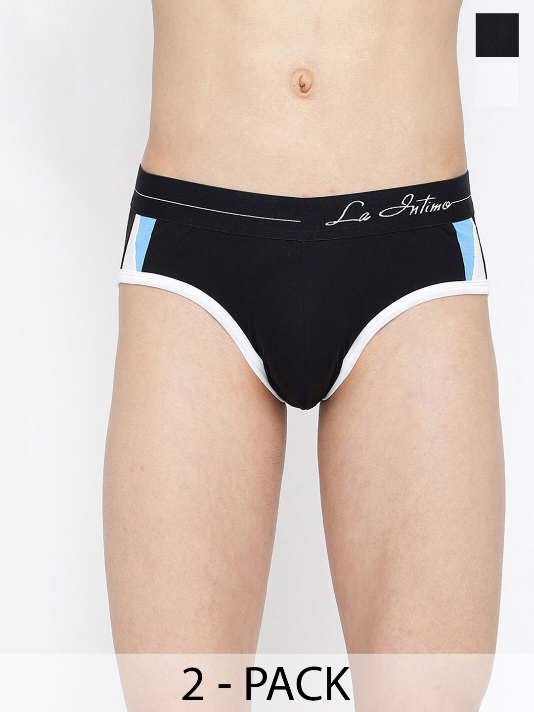 

La Intimo Pack Of 2 Cotton Anti Microbial Briefs LIBR070B, Black