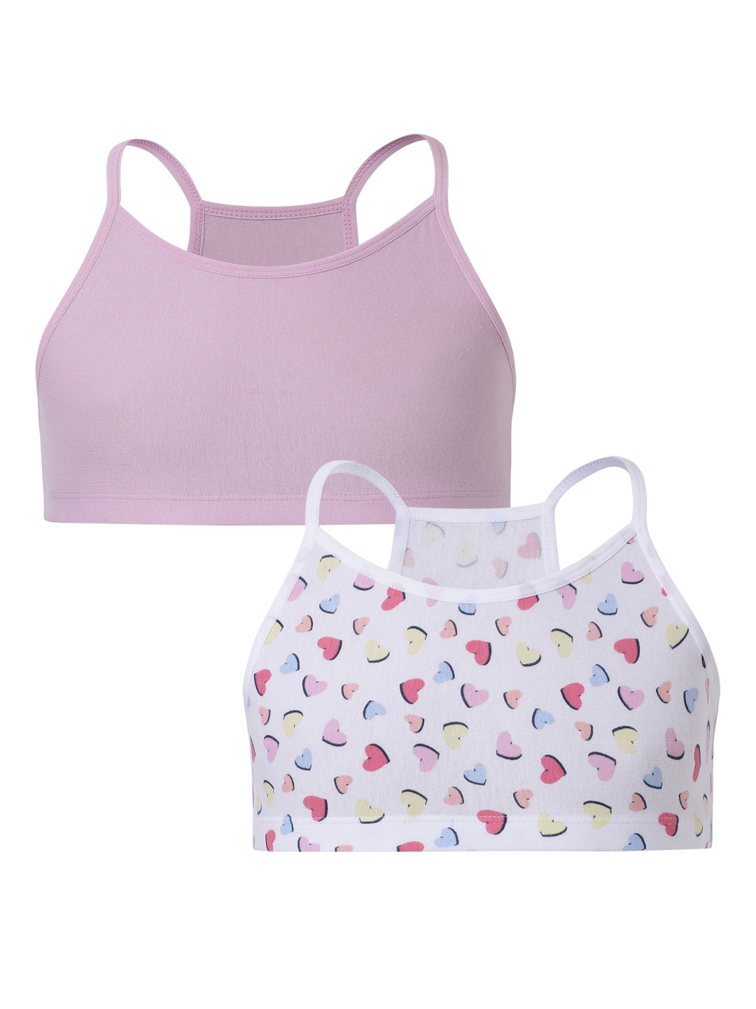 

Charm n Cherish Girls Pack Of 2 Full Coverage All Day Comfort Beginners Bra, White