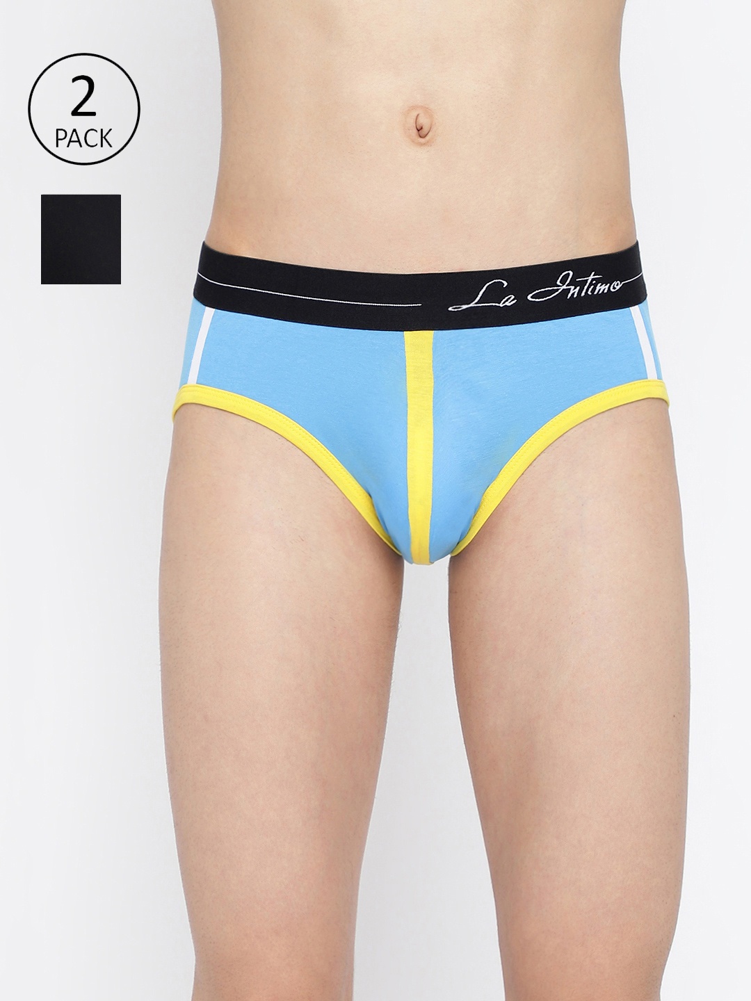 

La Intimo Pack Of 2 Anti Microbial Basic Briefs LIBR080B, Blue