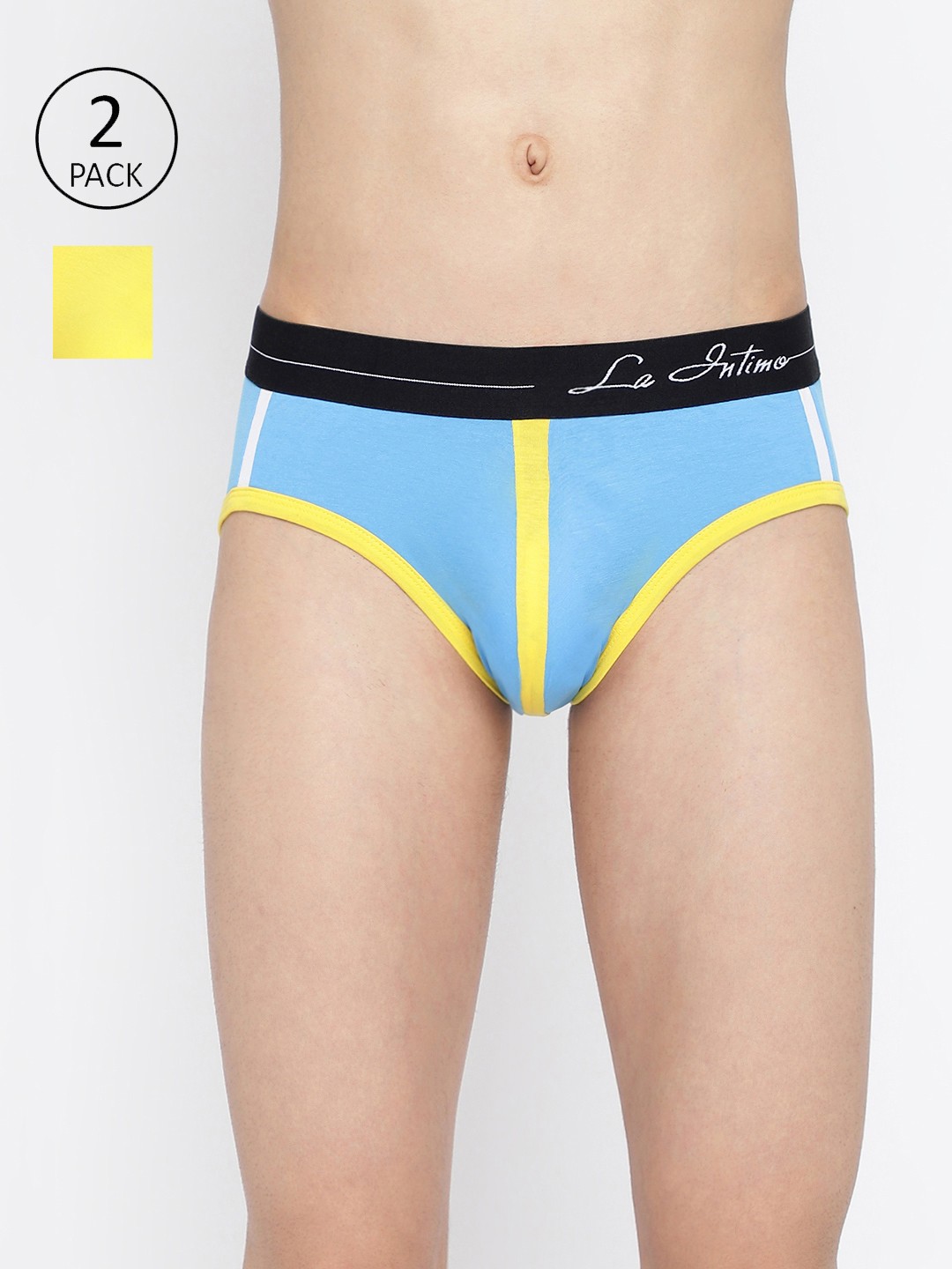 

La Intimo Pack Of 2 Anti Microbial Basic Briefs LIBR080B, Blue