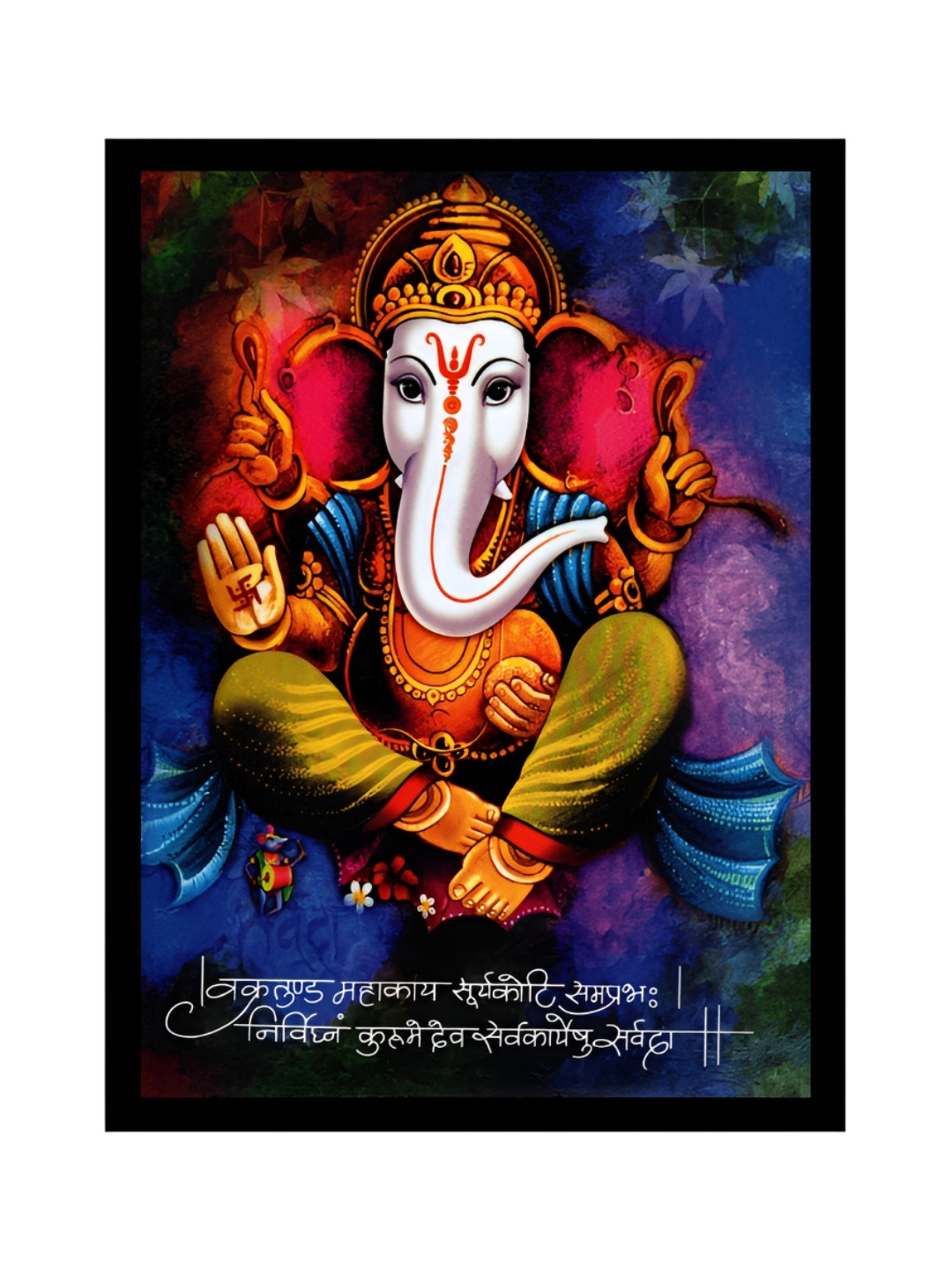 

2Mech Orange Coloured & Red Ganeshji Photo Frame