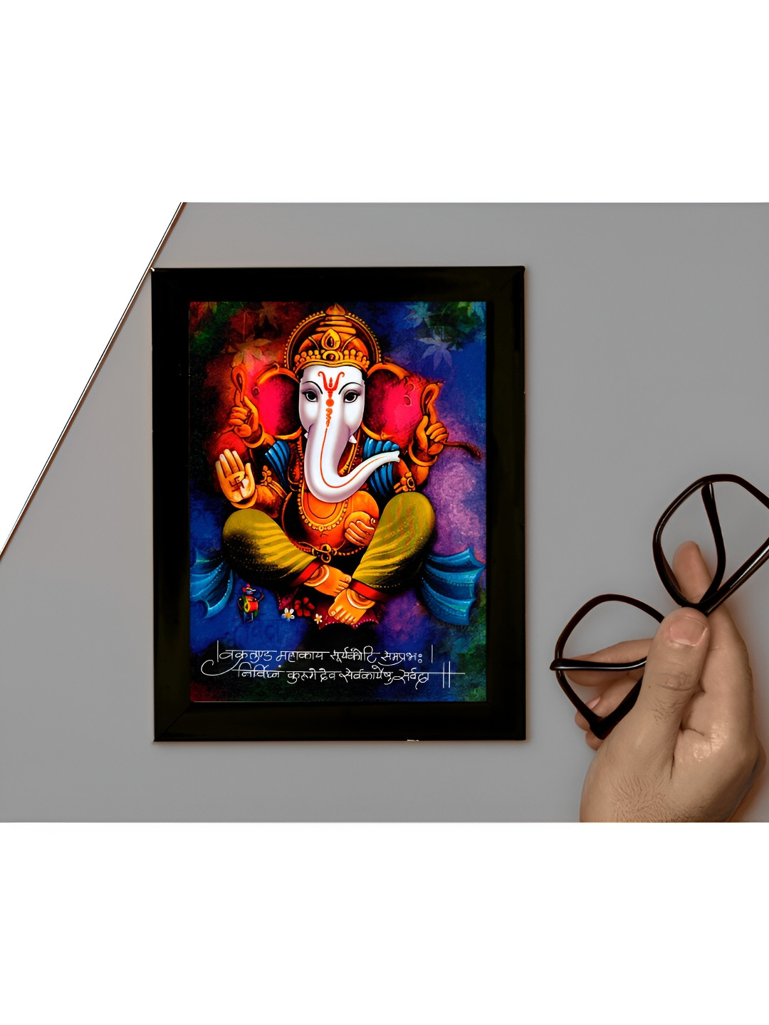 

2Mech Orange Coloured & Red Ganeshji Photo Frame