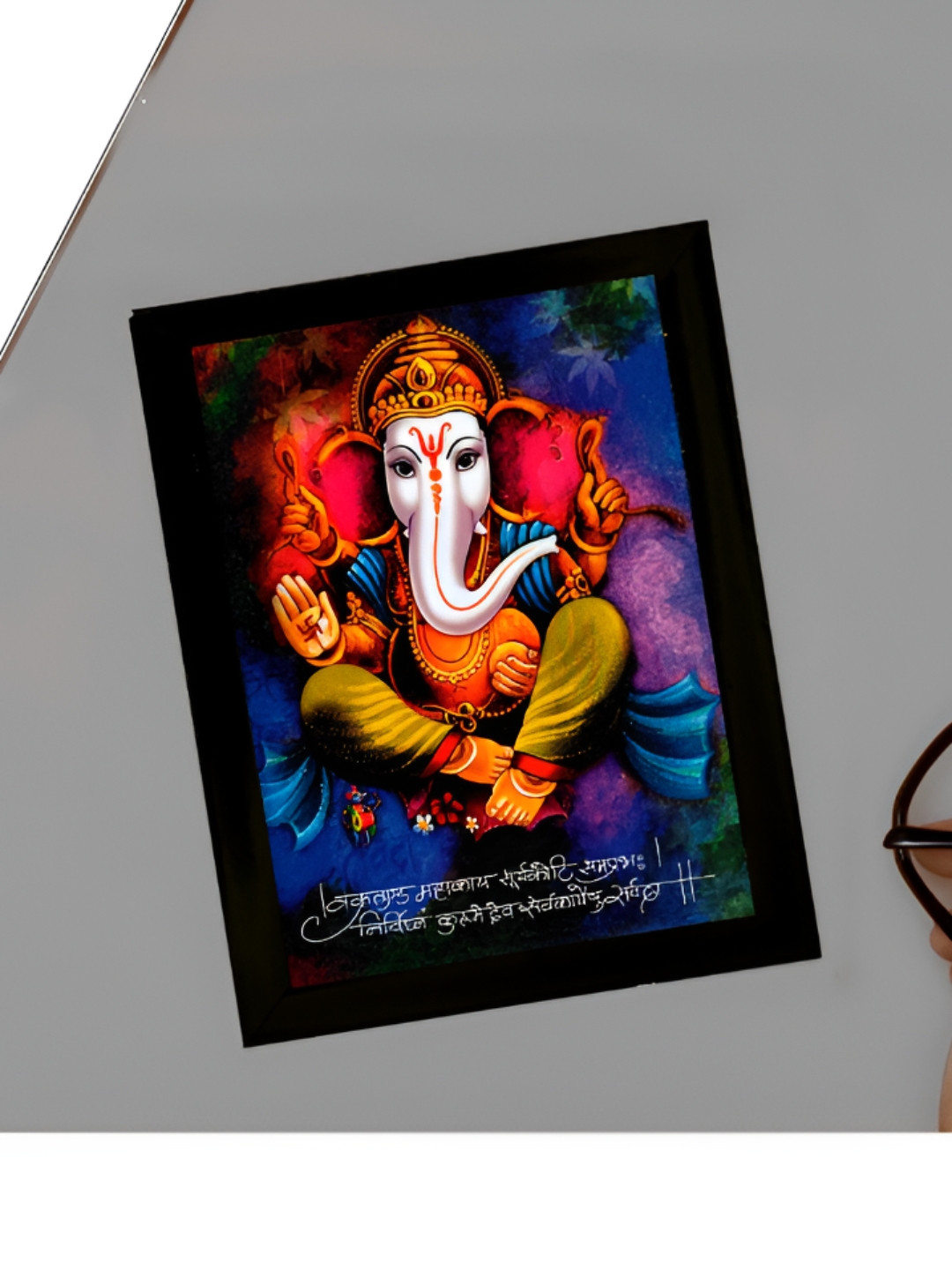 

2Mech Orange Coloured & Red Ganeshji Photo Frame