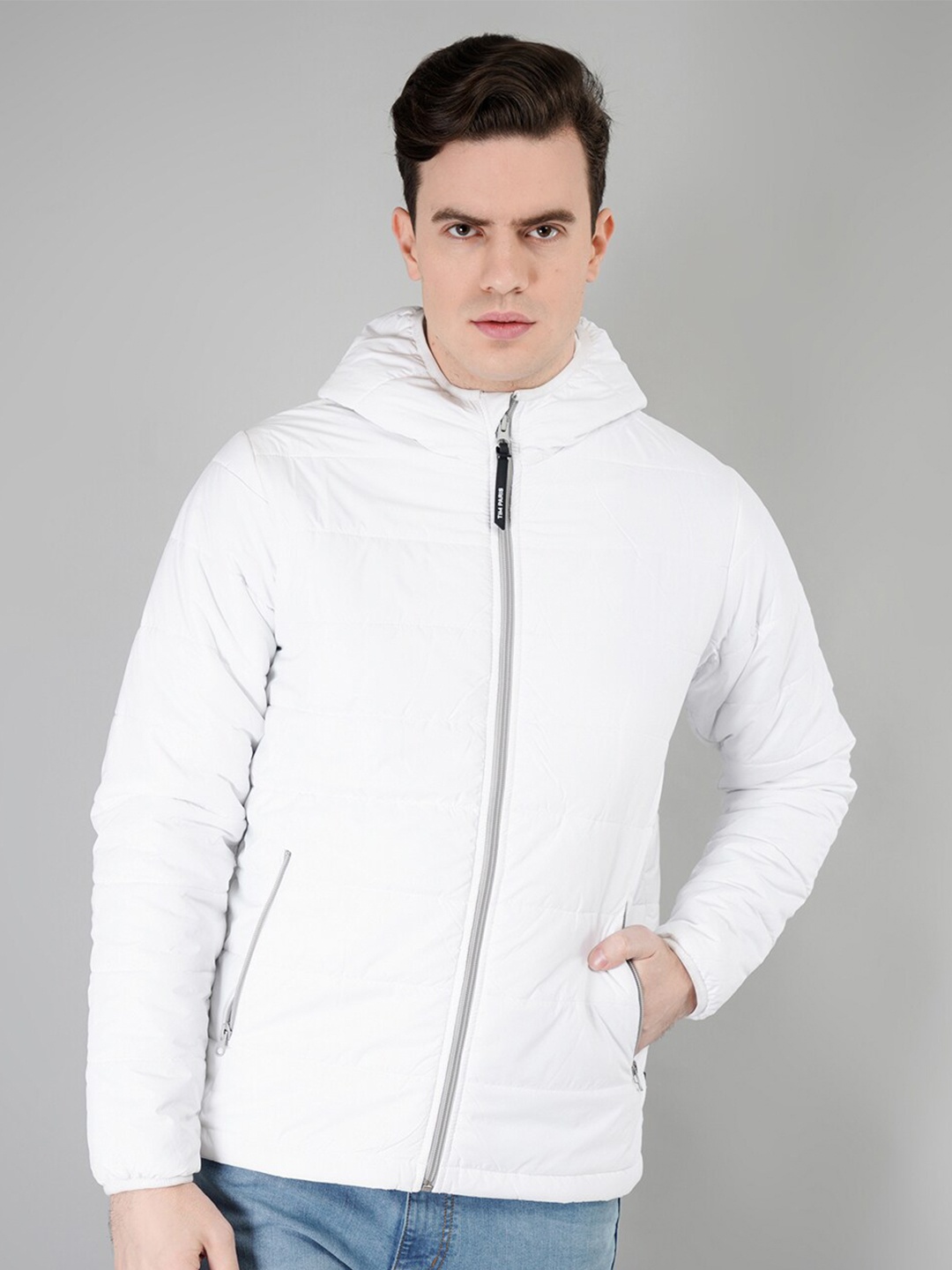 

TIM PARIS Hooded Windcheater Puffer Jacket, White