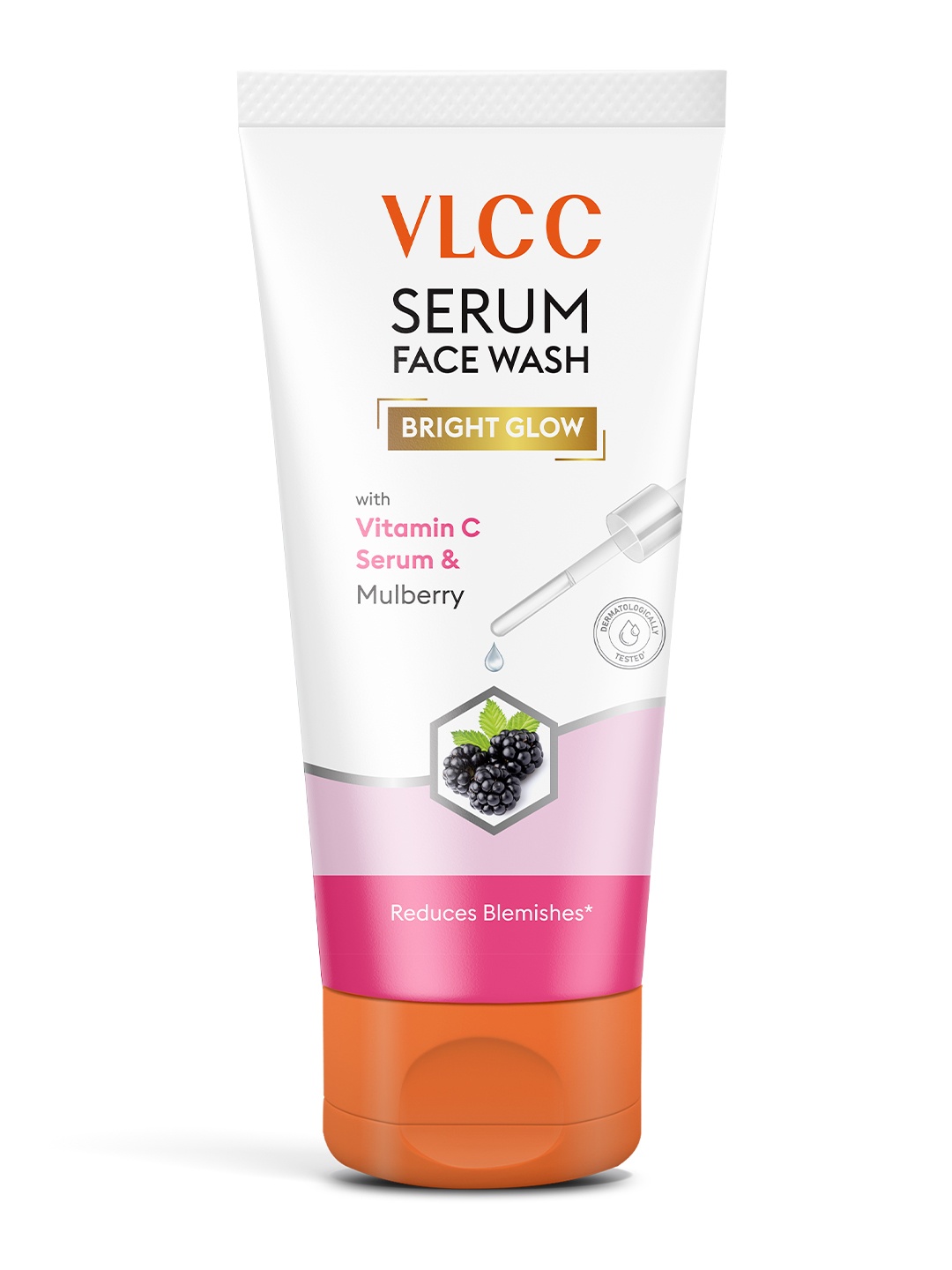 

VLCC Bright Glow Serum Face Wash with Vitamin C Serum & Mulberry - 100ml, Pink