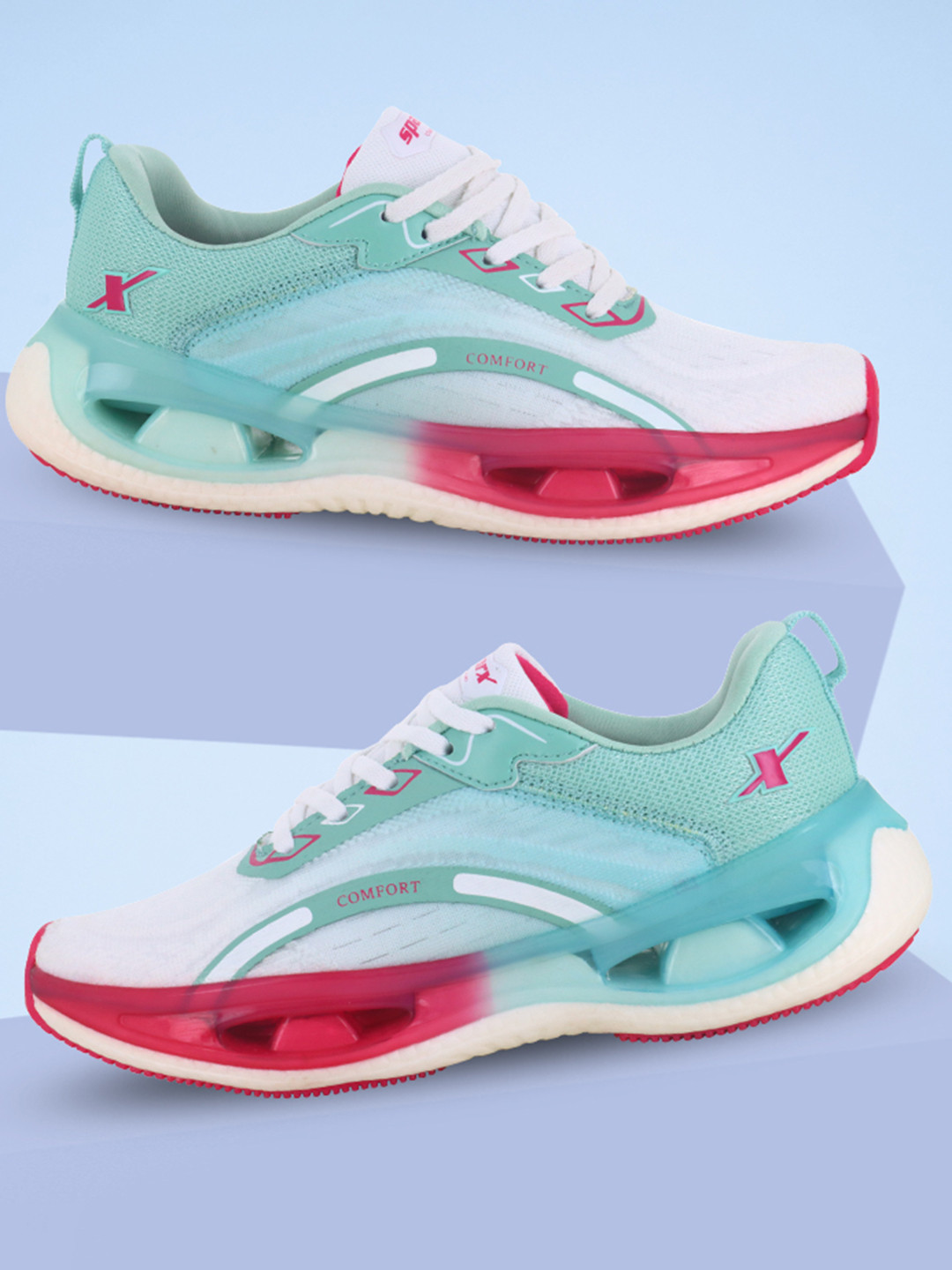 

Sparx Women Colourblocked Lace-Ups Running Shoes, White