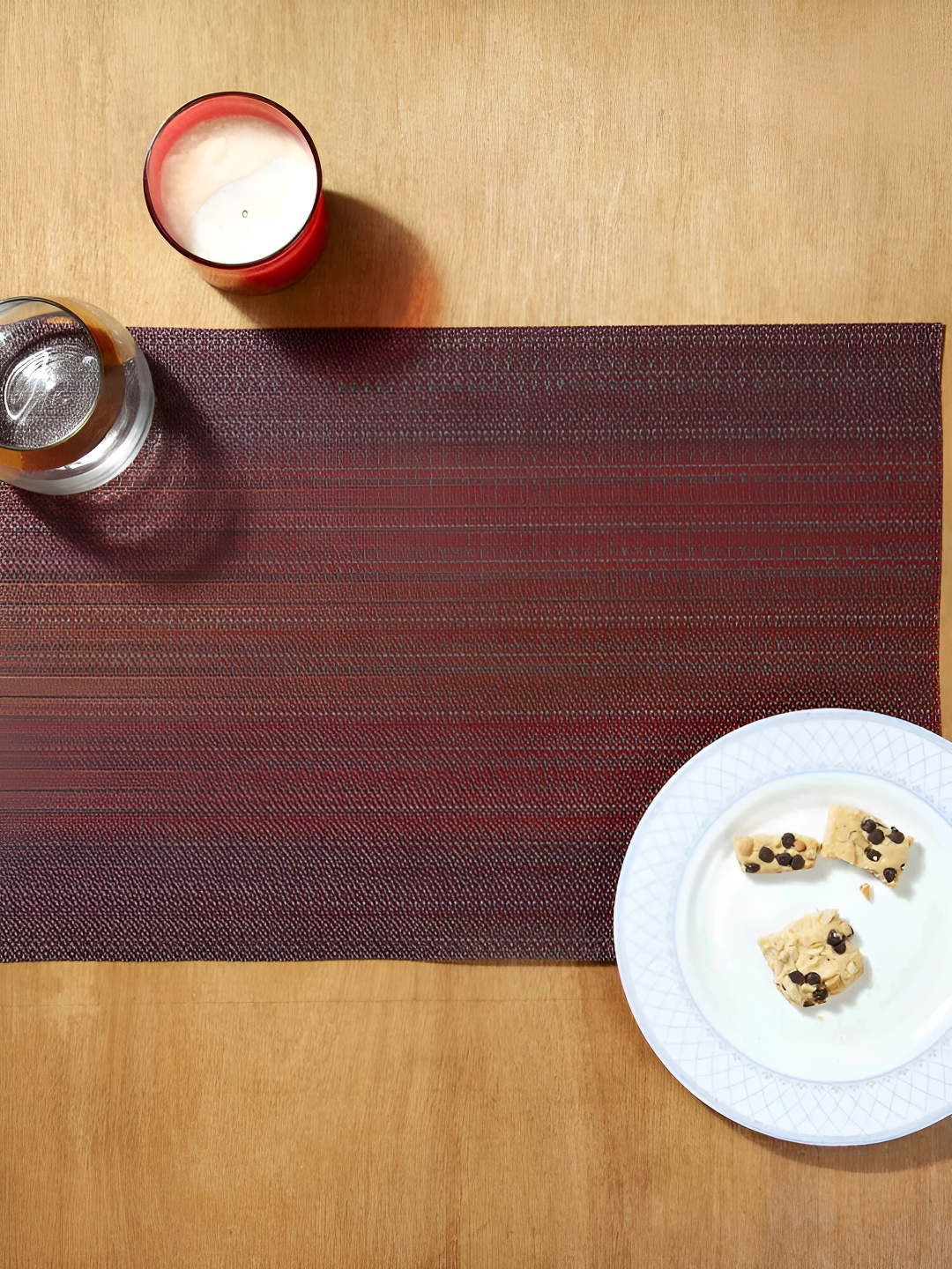 

OBSESSIONS Rust 6 Pieces Textured Waterproof Table Placemat