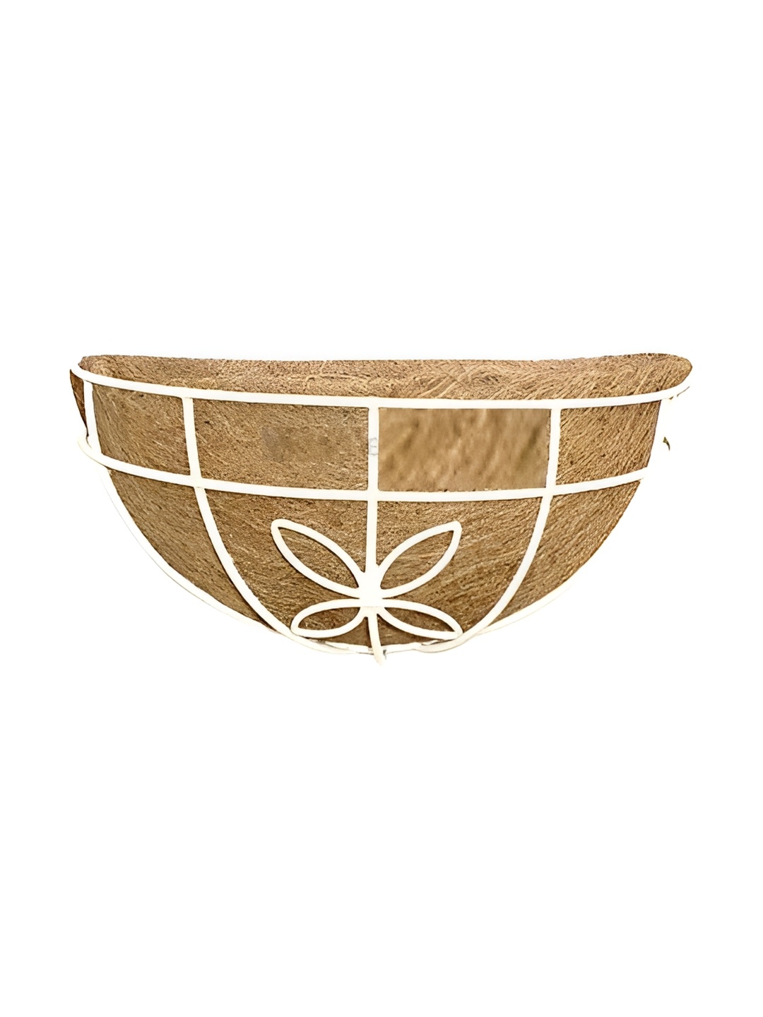 

Garden Deco White Flower Design Wall Basket Planter