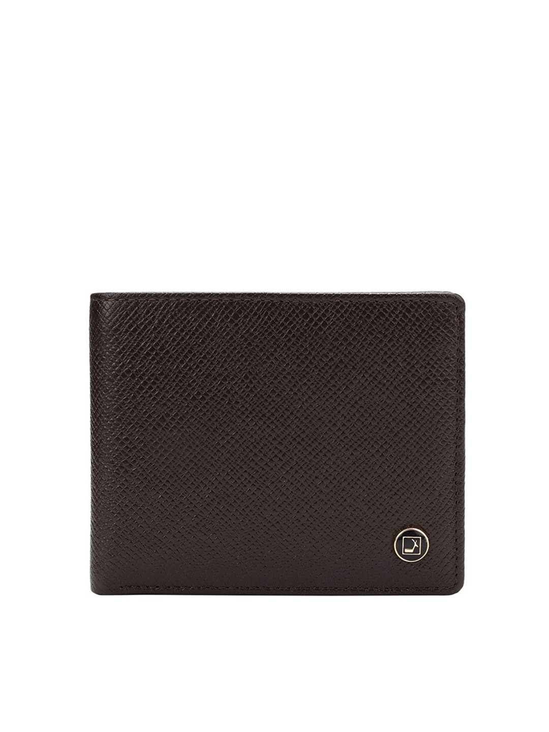 

Da Milano Textured Leather Two Fold Wallet, Brown