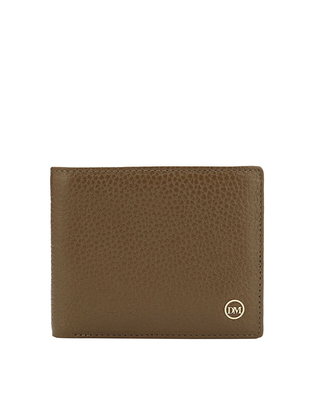 

Da Milano Men Textured Leather Two Fold Wallet, Brown