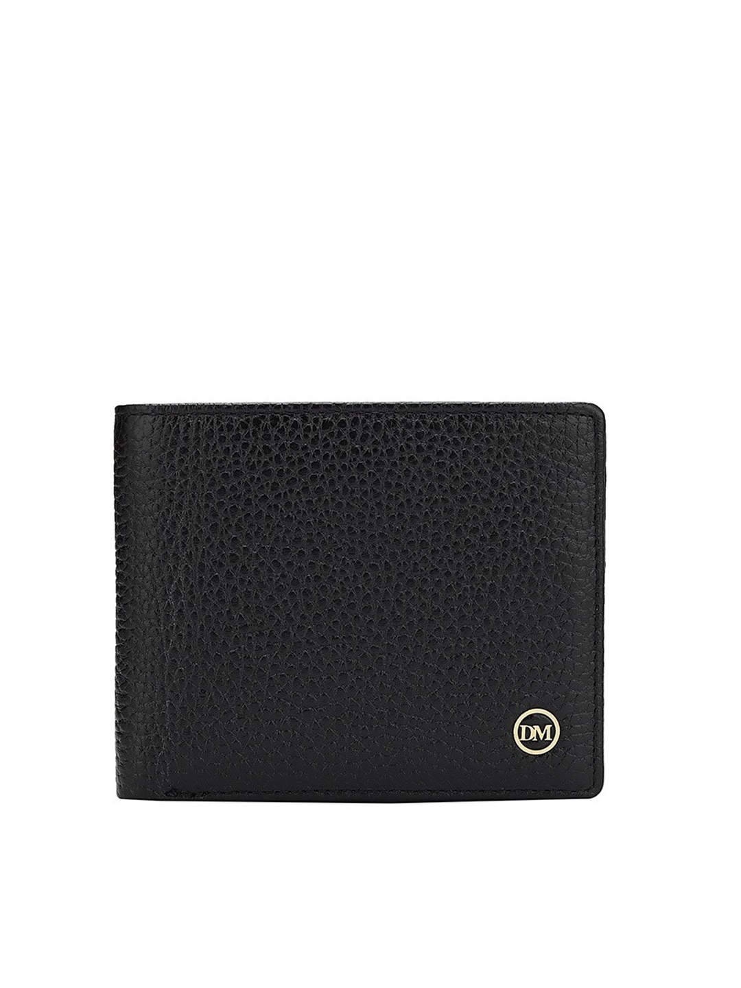 

Da Milano Textured Leather Two Fold Wallet, Black