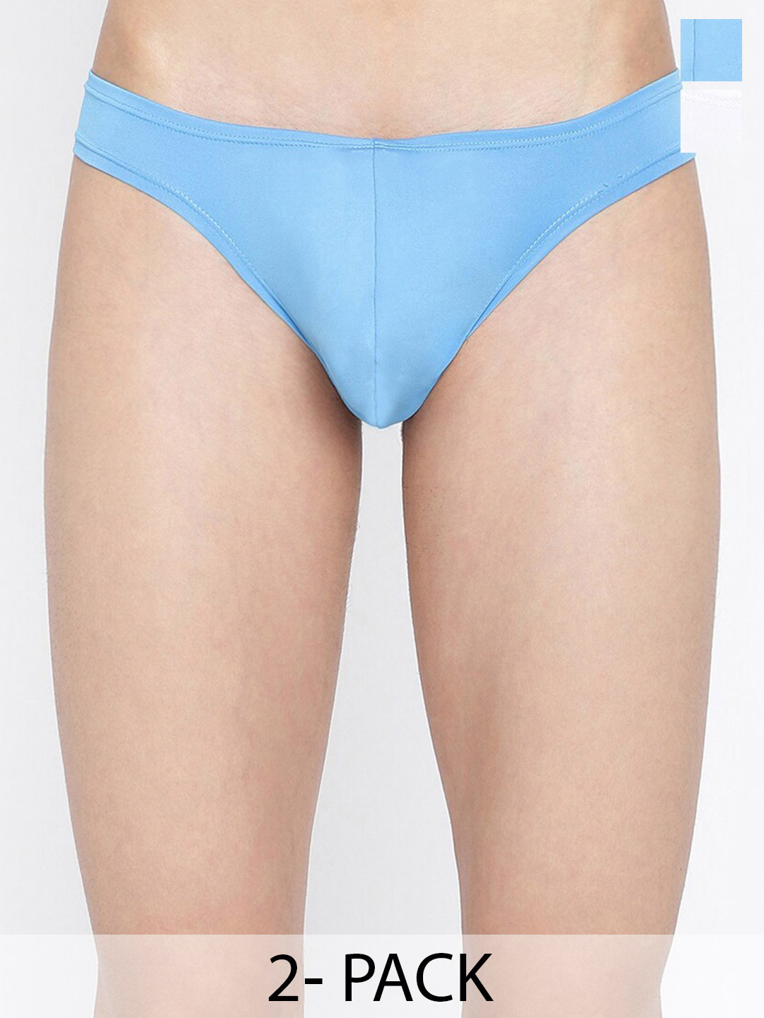 

La Intimo Pack Of 2 Semi-Seamless Anti Microbial Featherlight Brief LISS010B, Blue