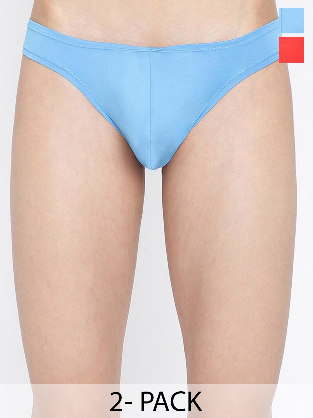 

La Intimo Pack Of 2 Anti Microbial Hipster Briefs LISS010B, Blue