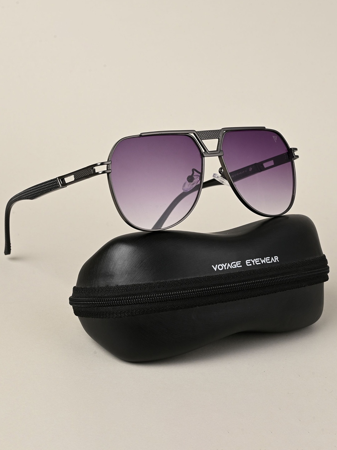 

Voyage Unisex Aviator Sunglasses with UV Protected Lens B80797MG5202, Purple