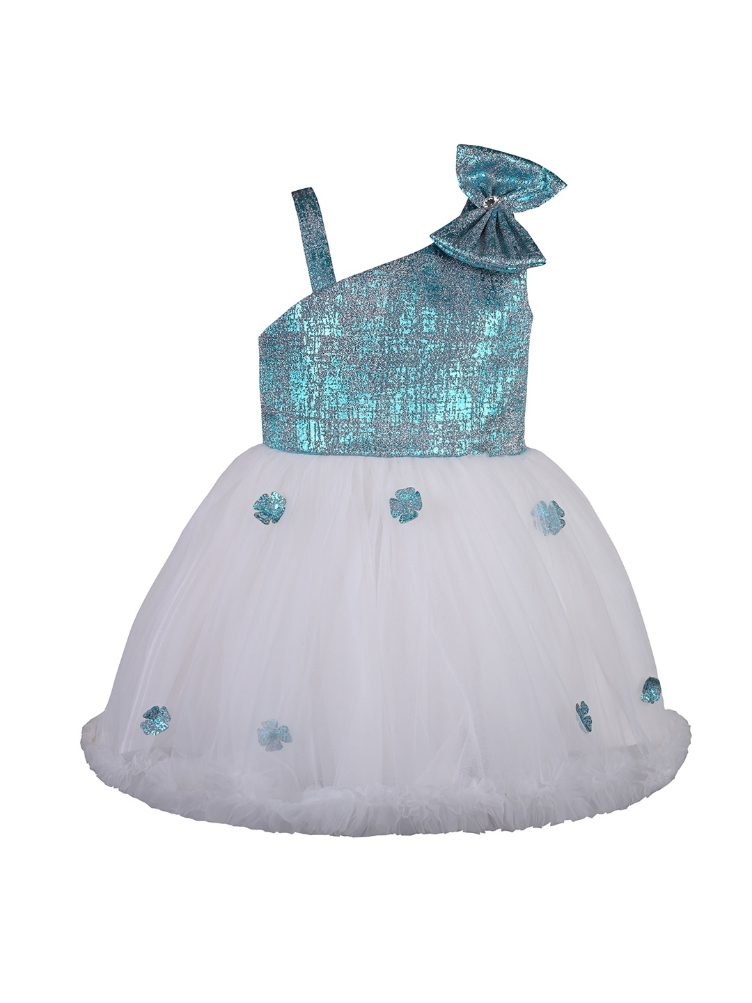 

Wish Karo Girls Embellished Net Fit & Flare Dress, Green