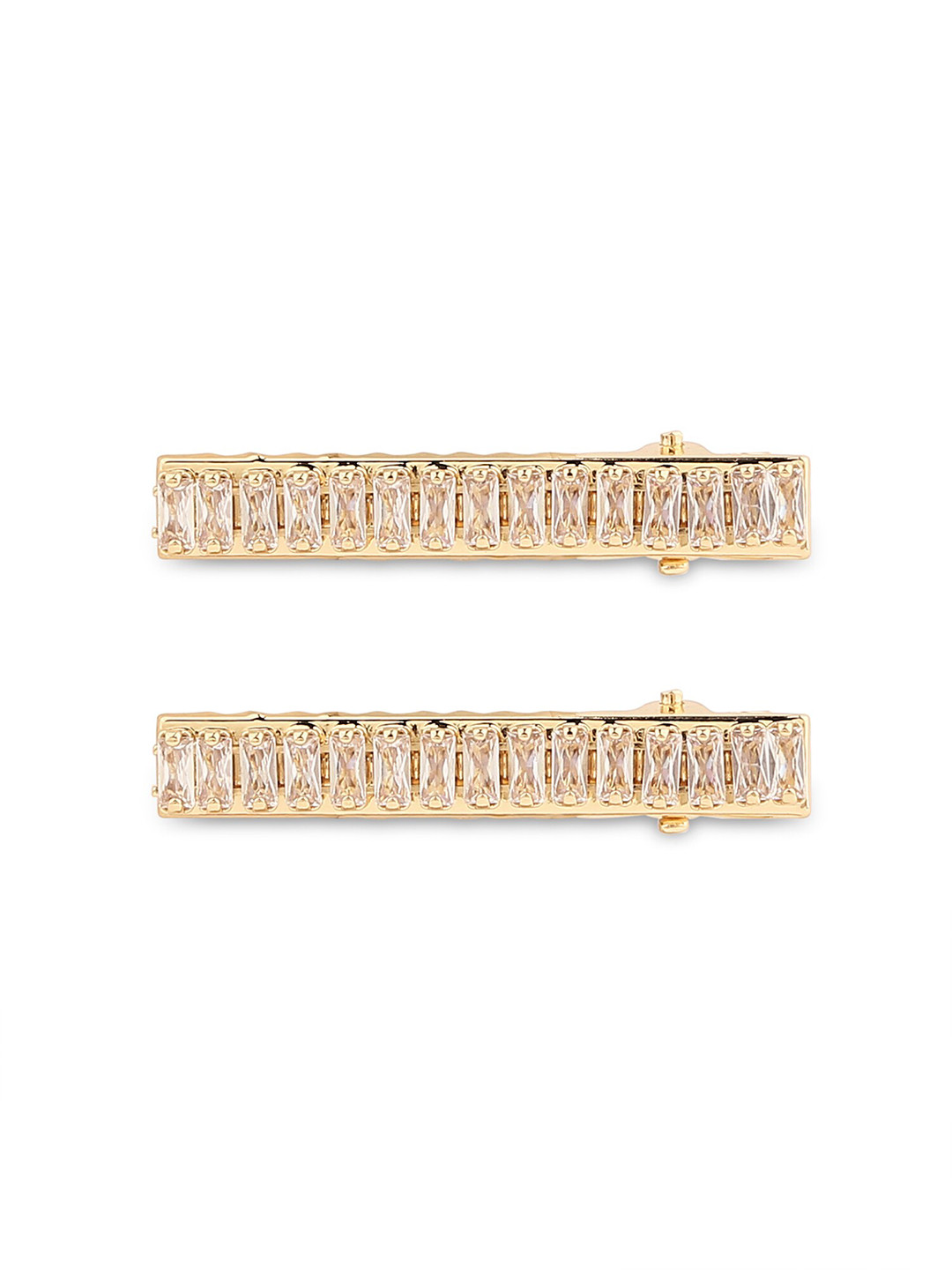 

Accessorize Set of 2 Alligator Hair Clip, Gold