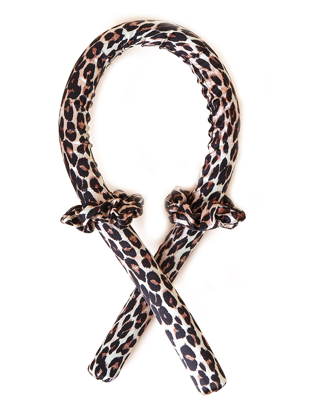 

Accessorize Animal Printed Recycled Satin Heatless Curler Hairstick, Brown