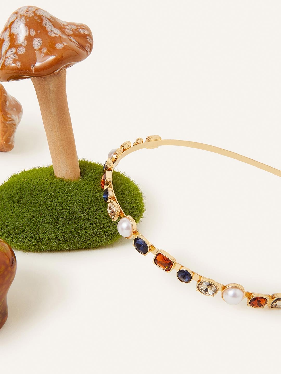 

Accessorize Beaded Hairband, Gold
