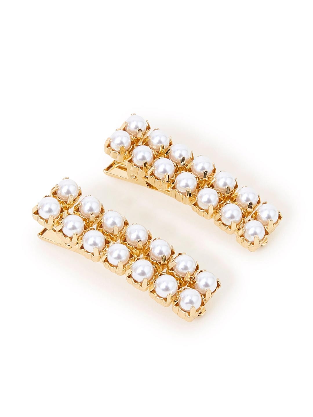 

Accessorize Set of 2 Alligator Hair Clip, Gold