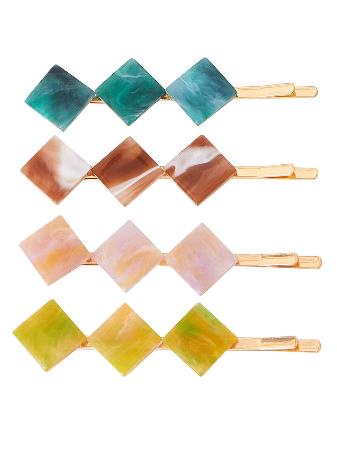 

Accessorize Set of 4 Bobby Pins, Green