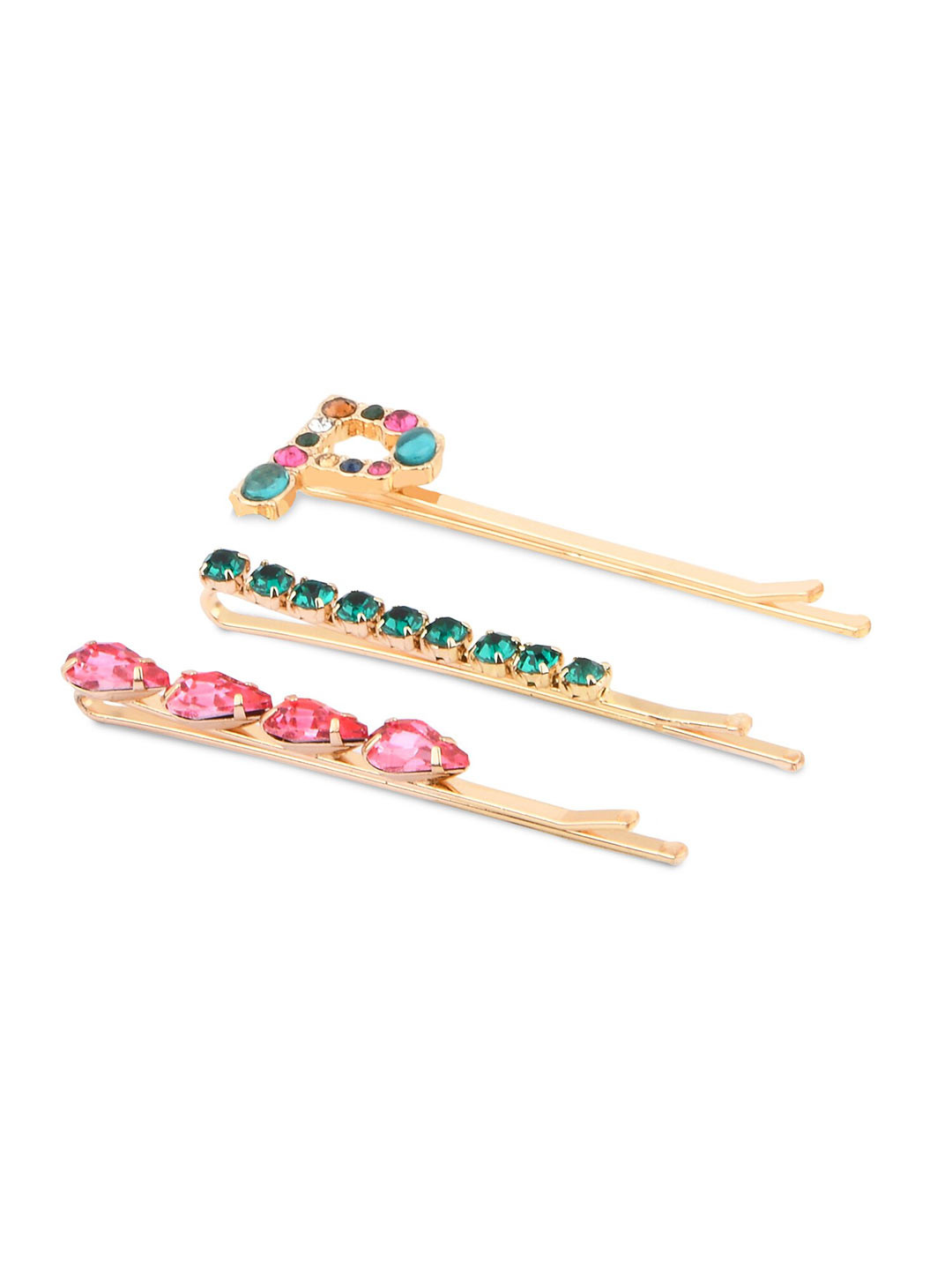 

Accessorize Set of 3 Embellished Bobby Pins, Pink