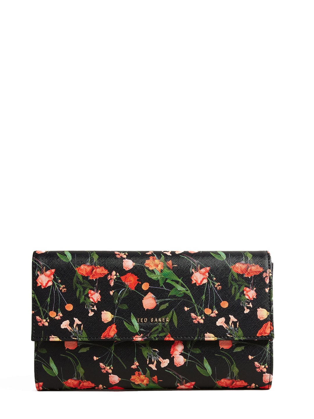 

Ted Baker Floral Printed Two Fold Wallet, Black