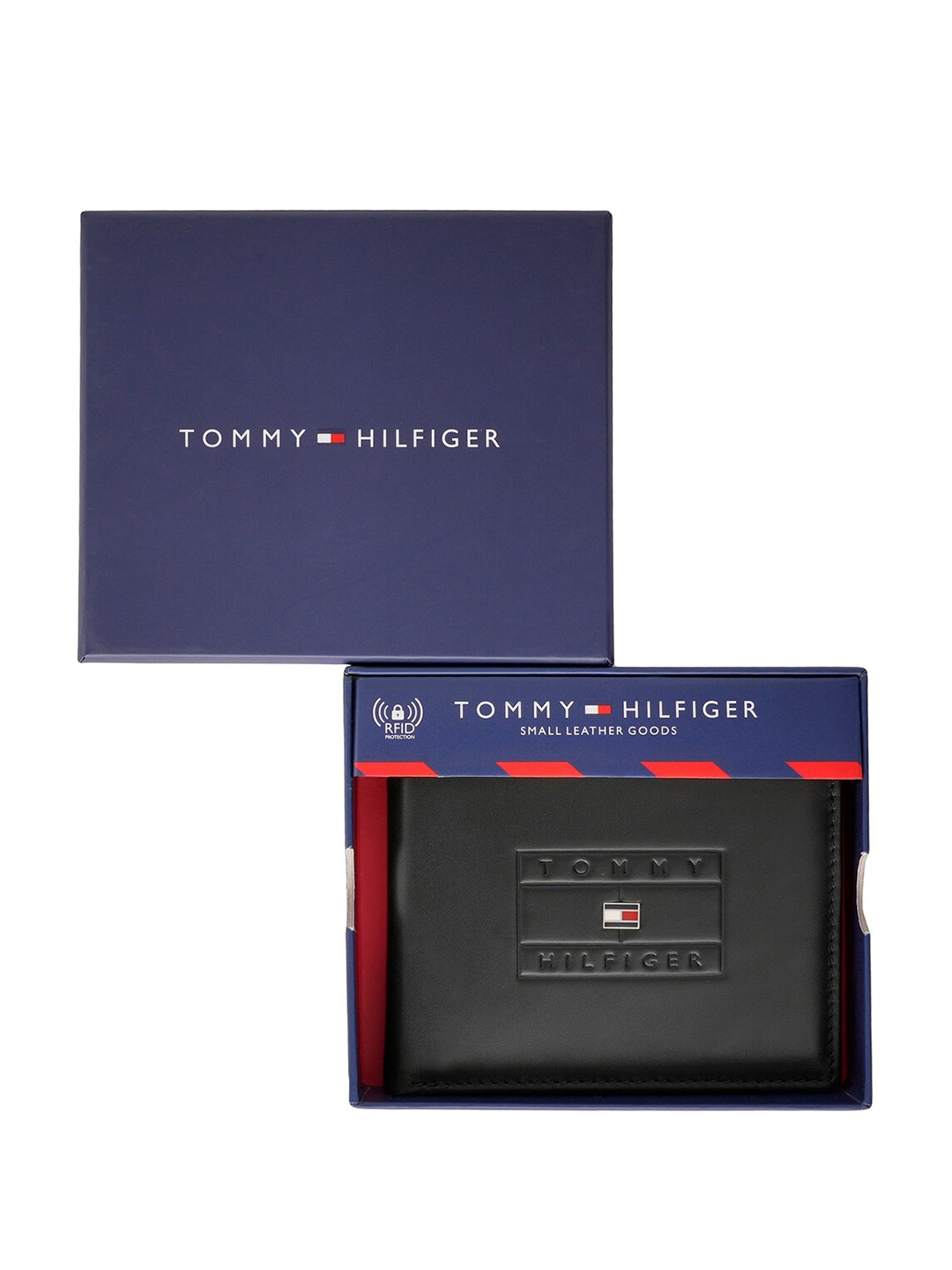 

Tommy Hilfiger Men Leather Two Fold Wallet, Black