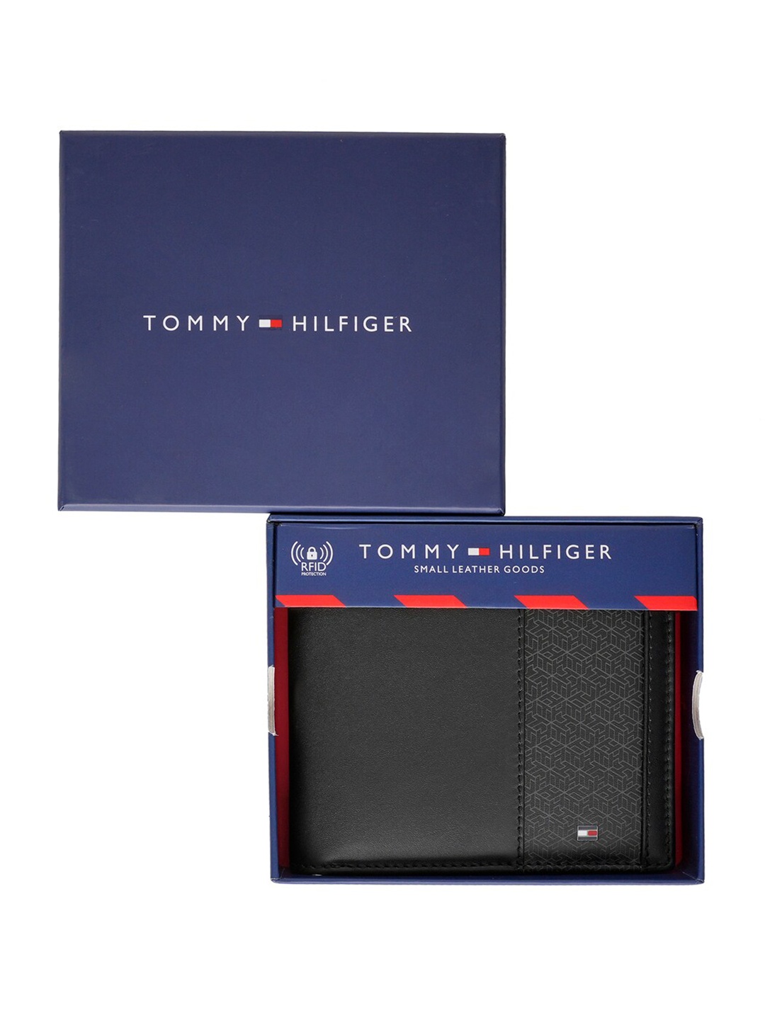 

Tommy Hilfiger Men Leather Two Fold Wallet, Black